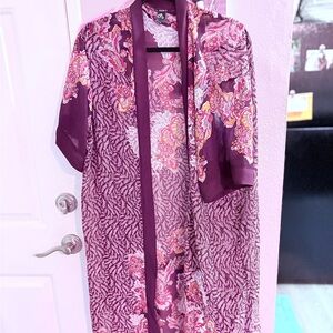Windsor Floral Kimono in Purple and Pink